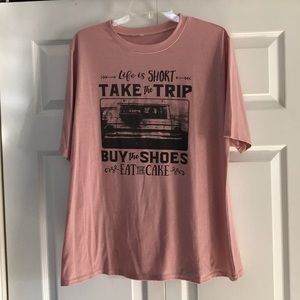 Pink T-shirt plus size